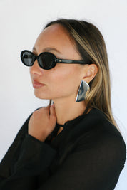 Gloss Black Lyric Leigh Sunglasses