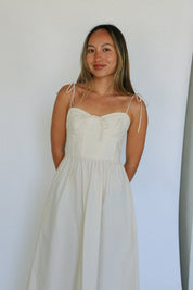 Cream Carmen Dress