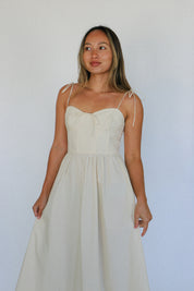 Cream Carmen Dress