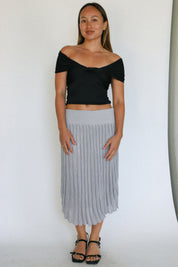 Silver Riona Knit Skirt