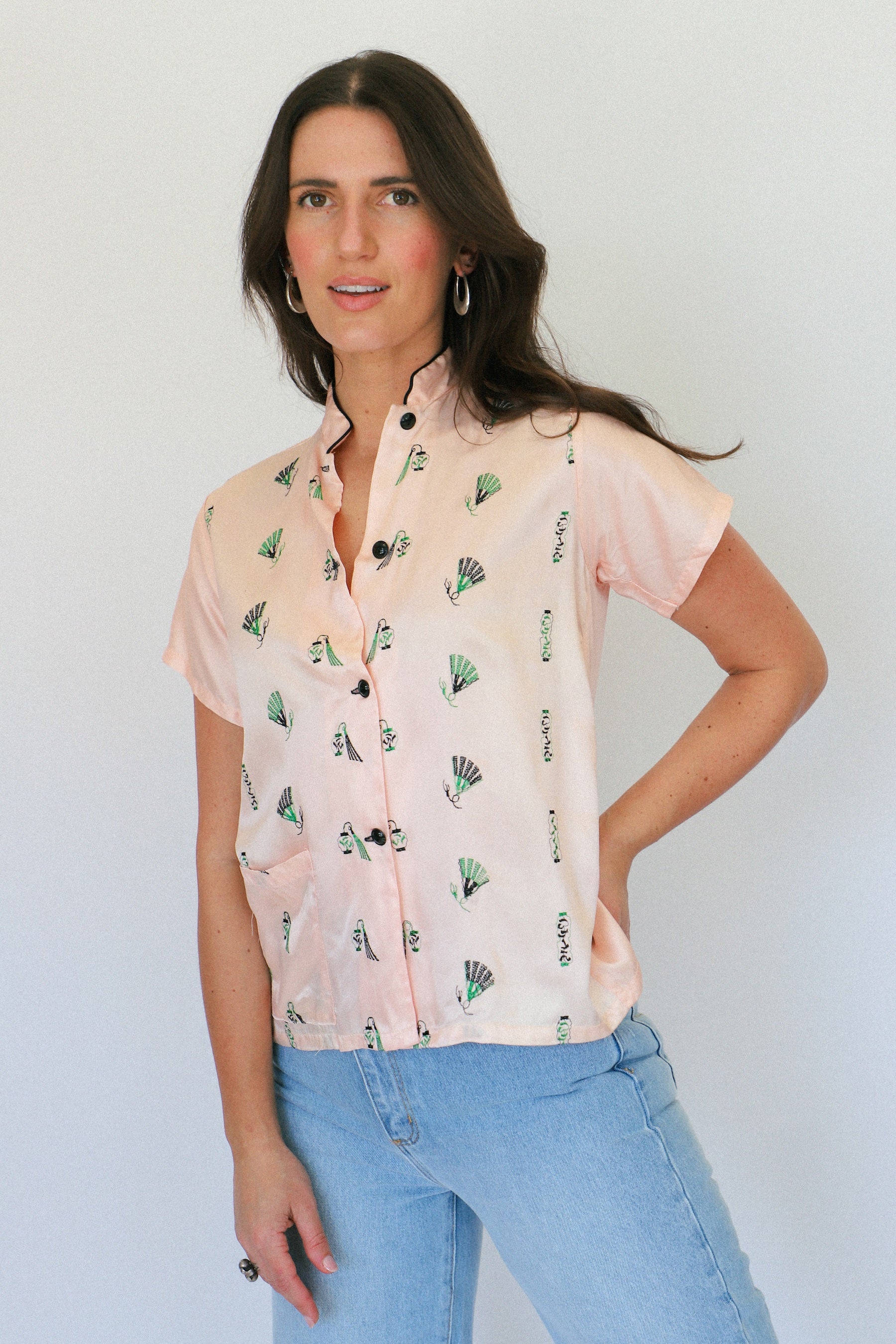 Pink Embroidered Blouse