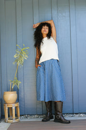 Navy Tartan Takara Skirt