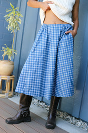 Navy Tartan Takara Skirt