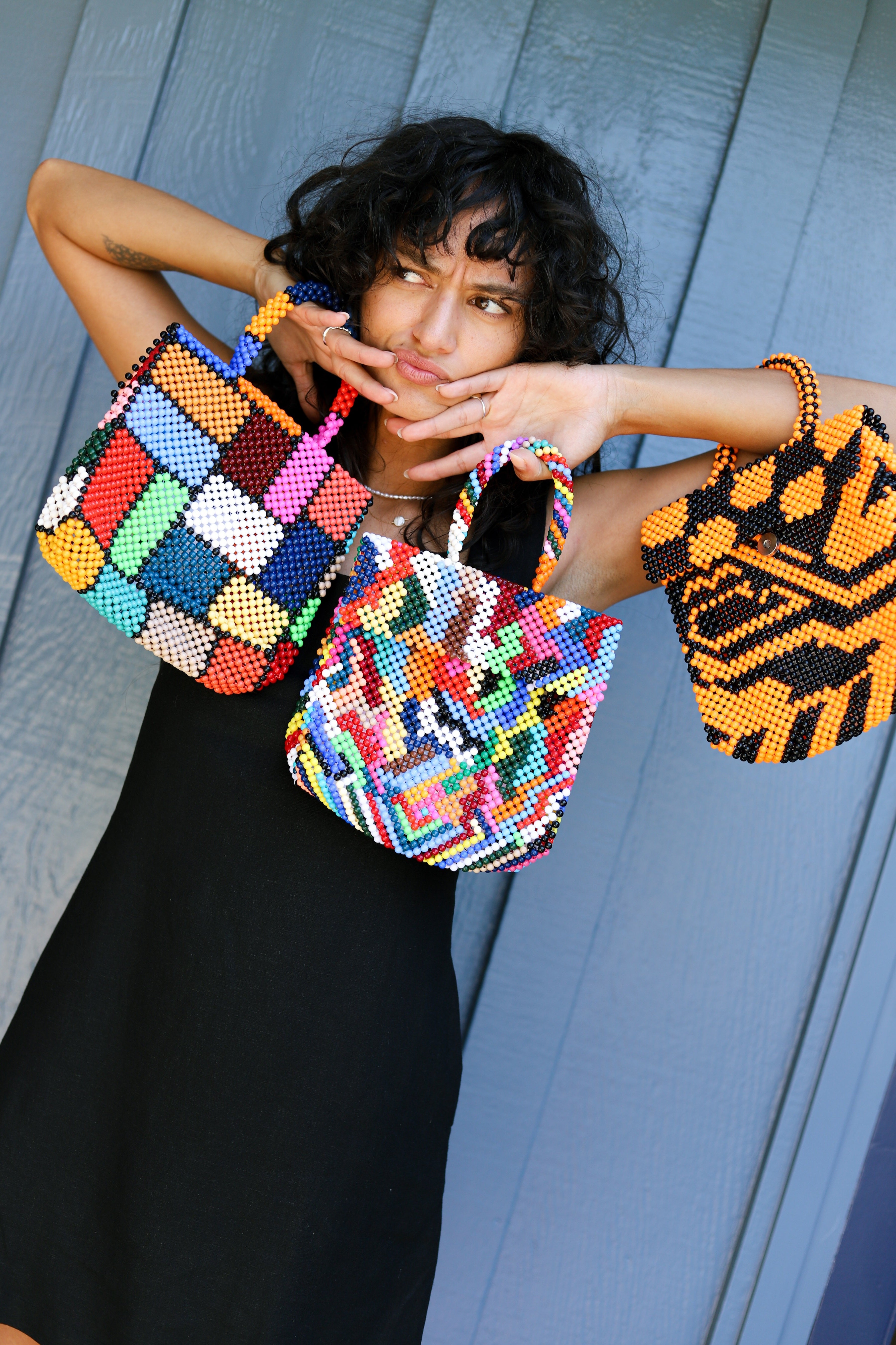 Brainwaves Beaded Bag