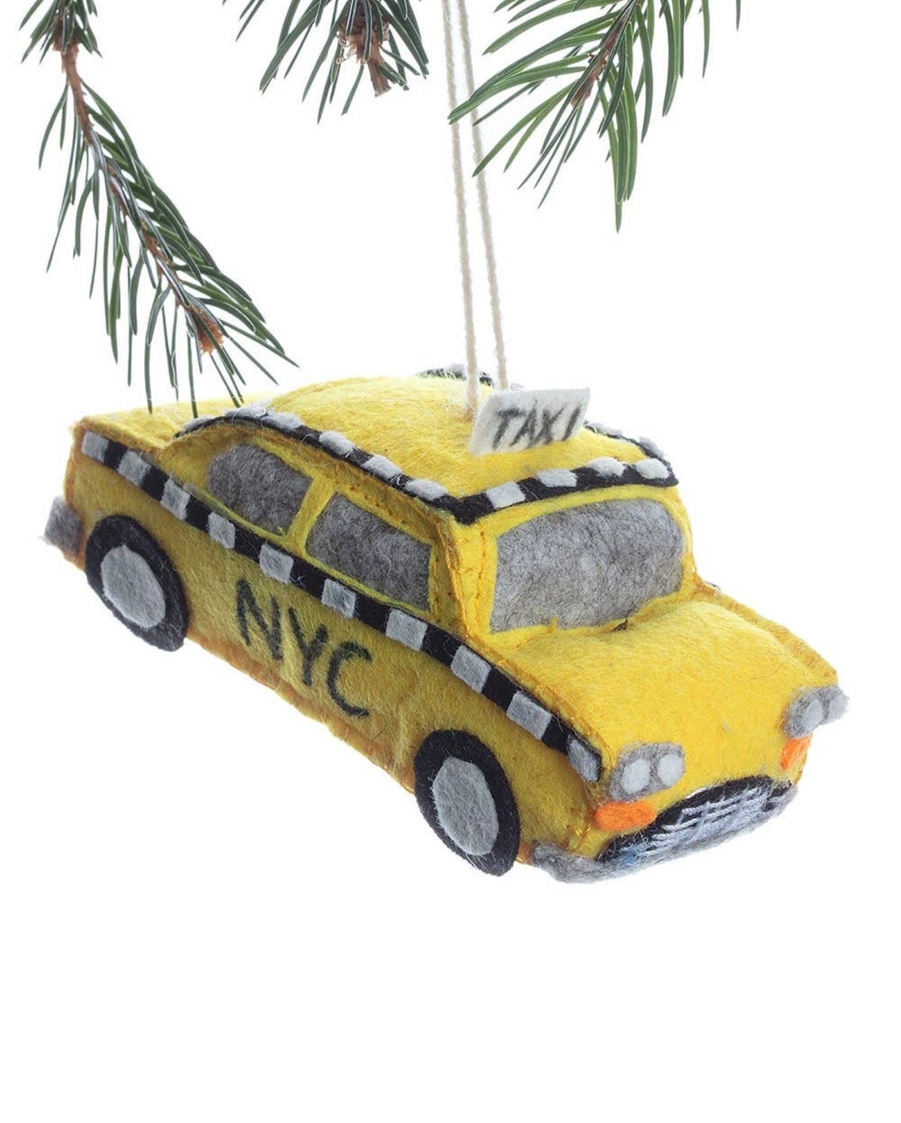 Taxi Felt Ornament