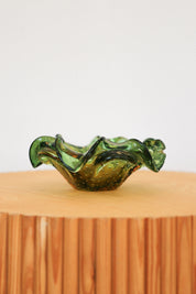 Green Glass Bloom Bowl