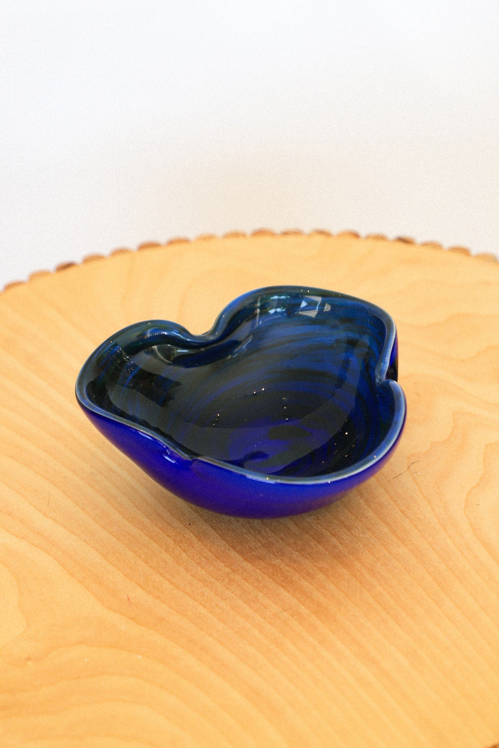 Blue Glass Clover Bowl