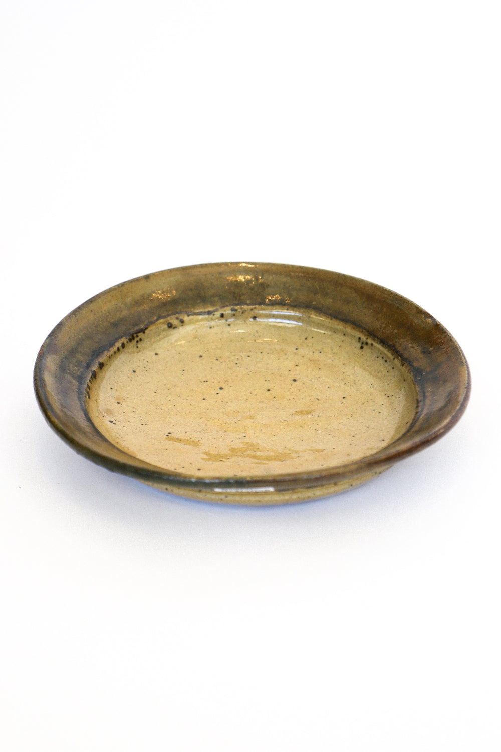 Olive Green Ceramic Low Bowl