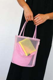 Pink Mesh Open Tote