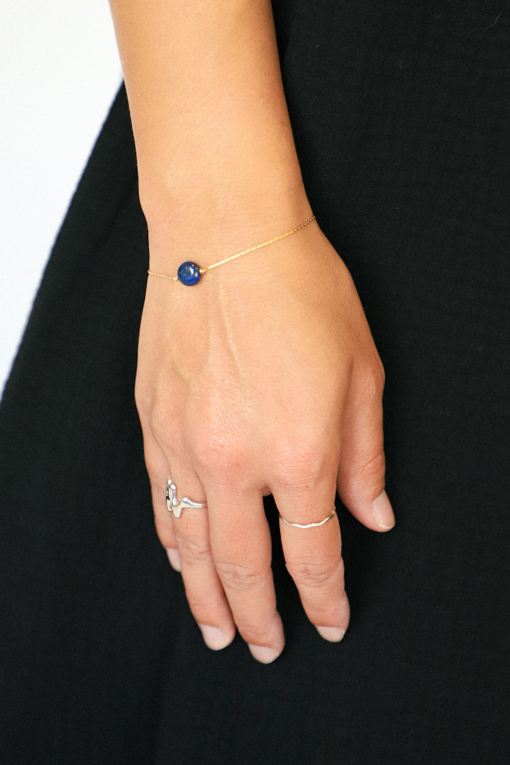 Gold Lapis Lazuli Itty Bitty Bracelet