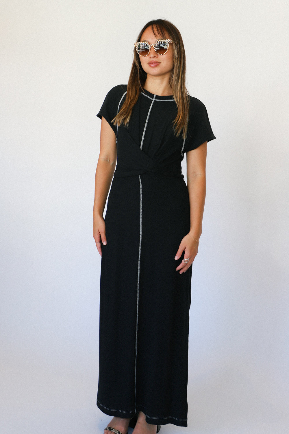 Black Sunni Midi Dress