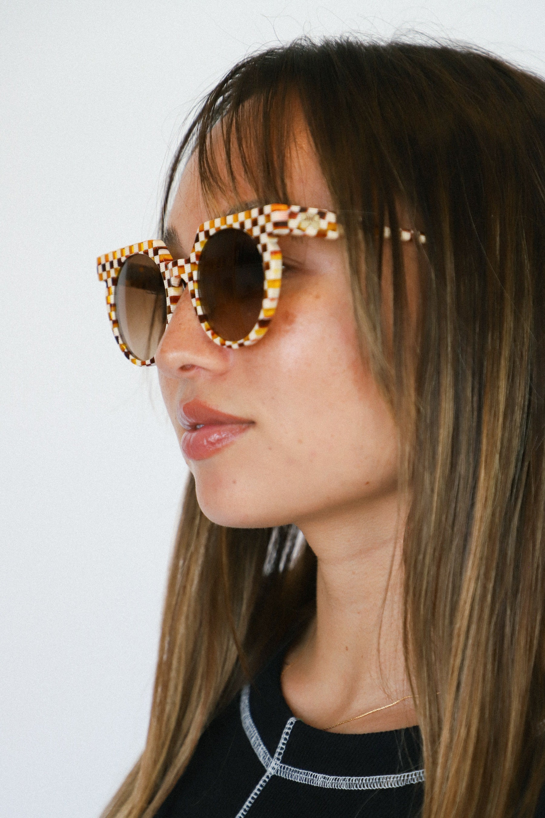 Checkered Aster Sunglasses