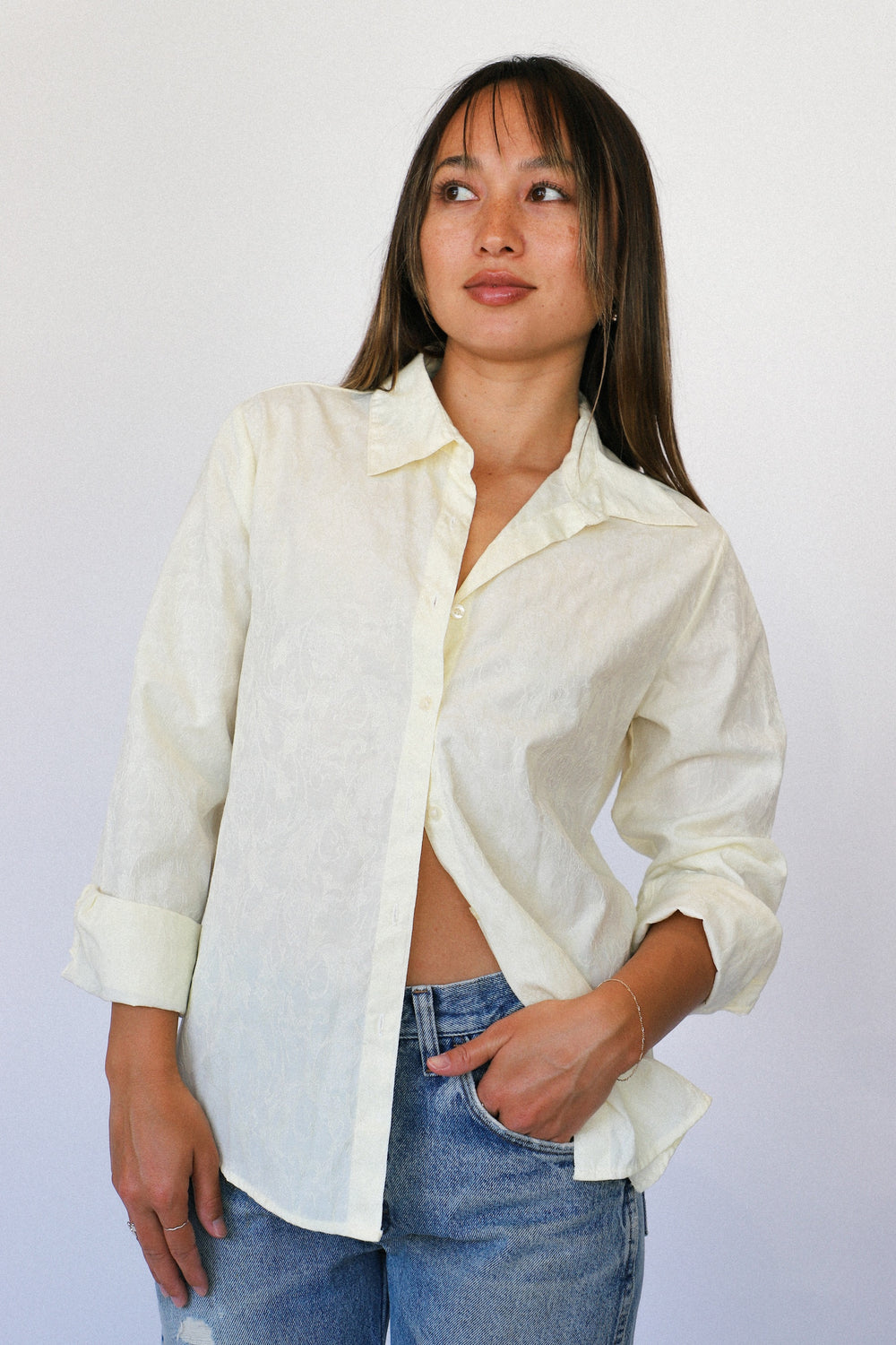 Cream Jacquard Shirt