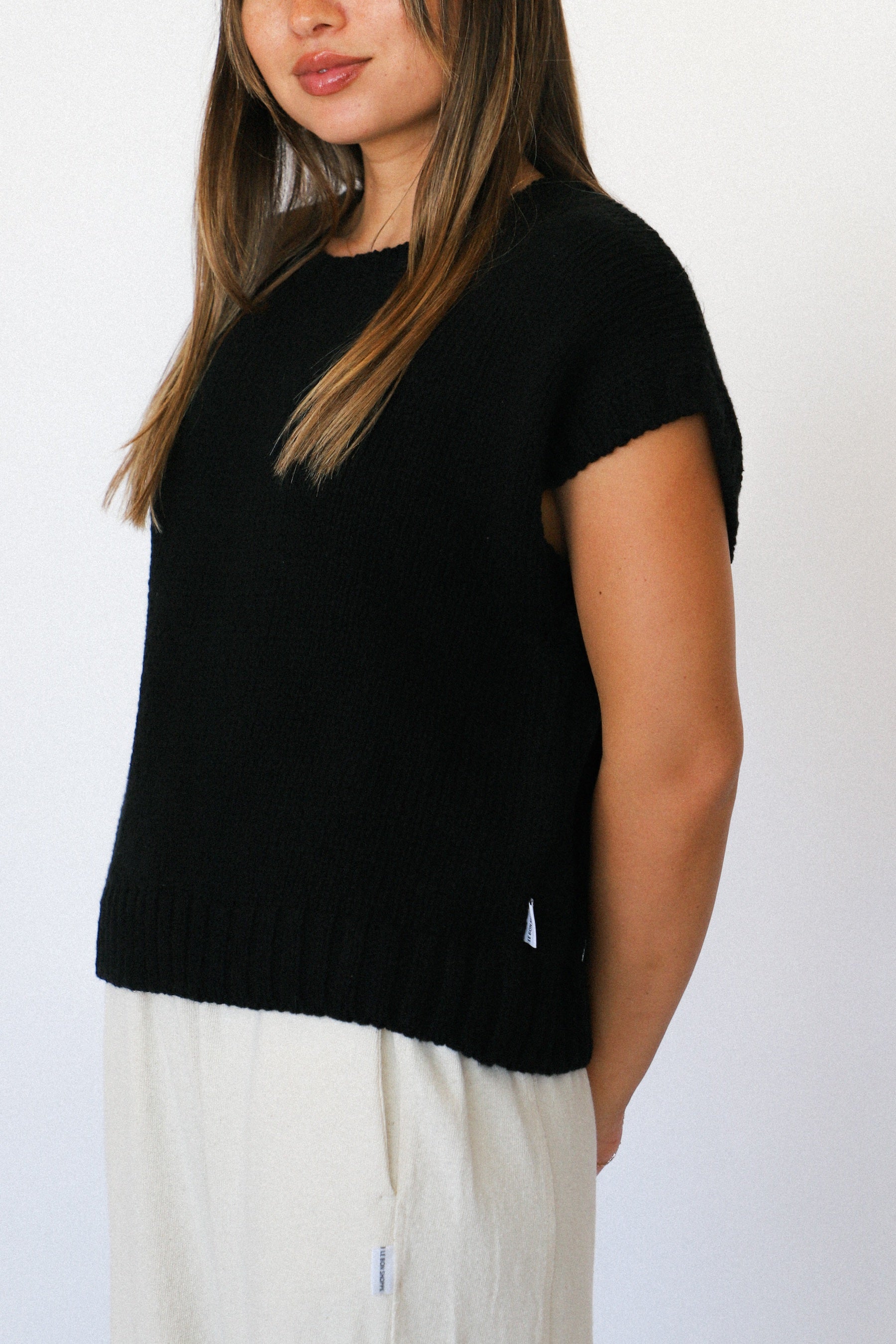 Black Pierre Sweater Top