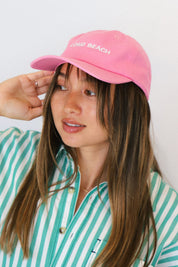 X Prism Pink Long Beach Hat