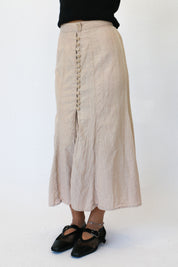 Oat Button Front Skirt