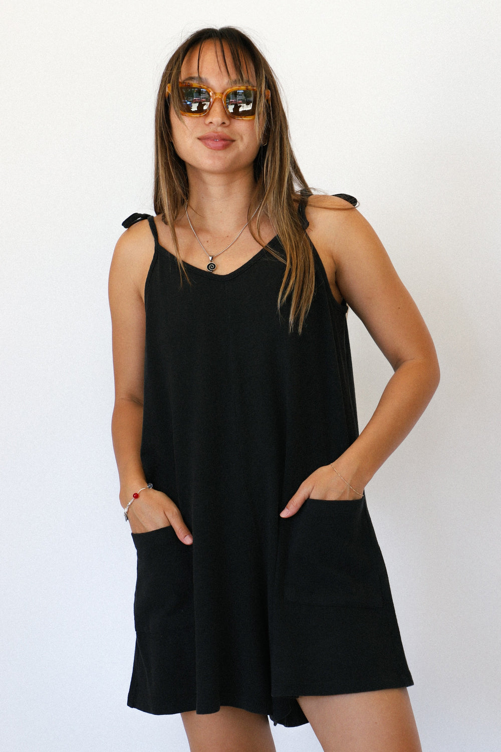 Black Sespe Short Romper