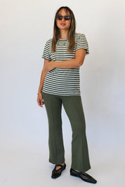 Olive Stripe Lorel Tee