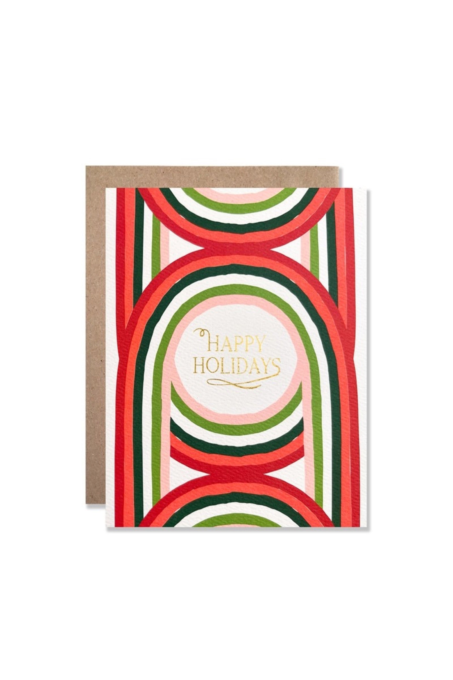 Happy Holidays Arches Card