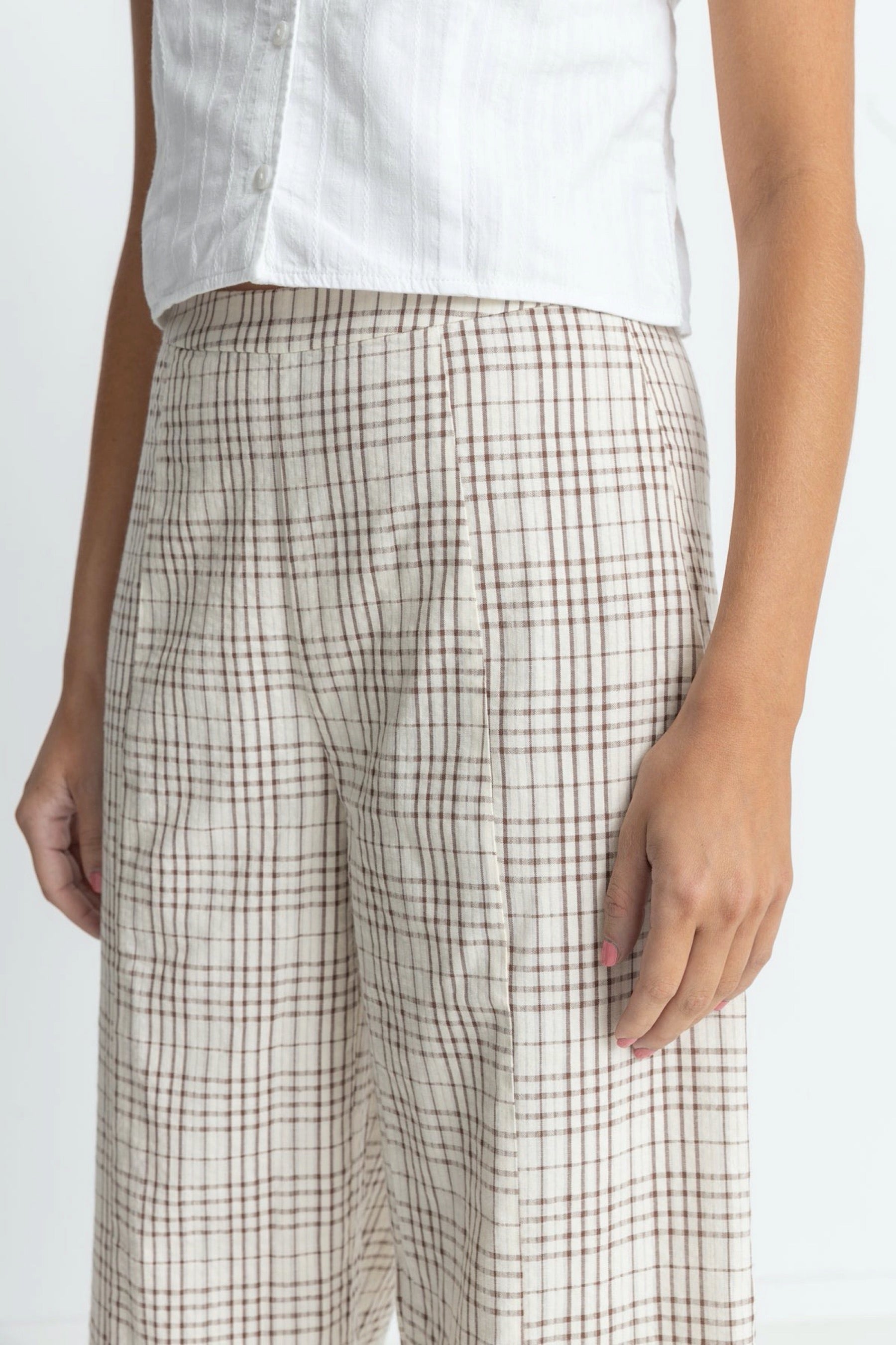 Natural Check Rumi Pant