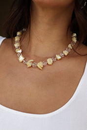 Shell + Glass Beaded Necklace