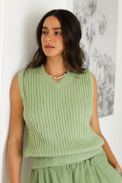 Sage Shell Beach Sweater Vest