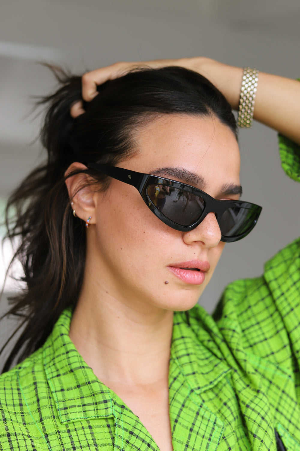 Gloss Black Sham Sunglasses