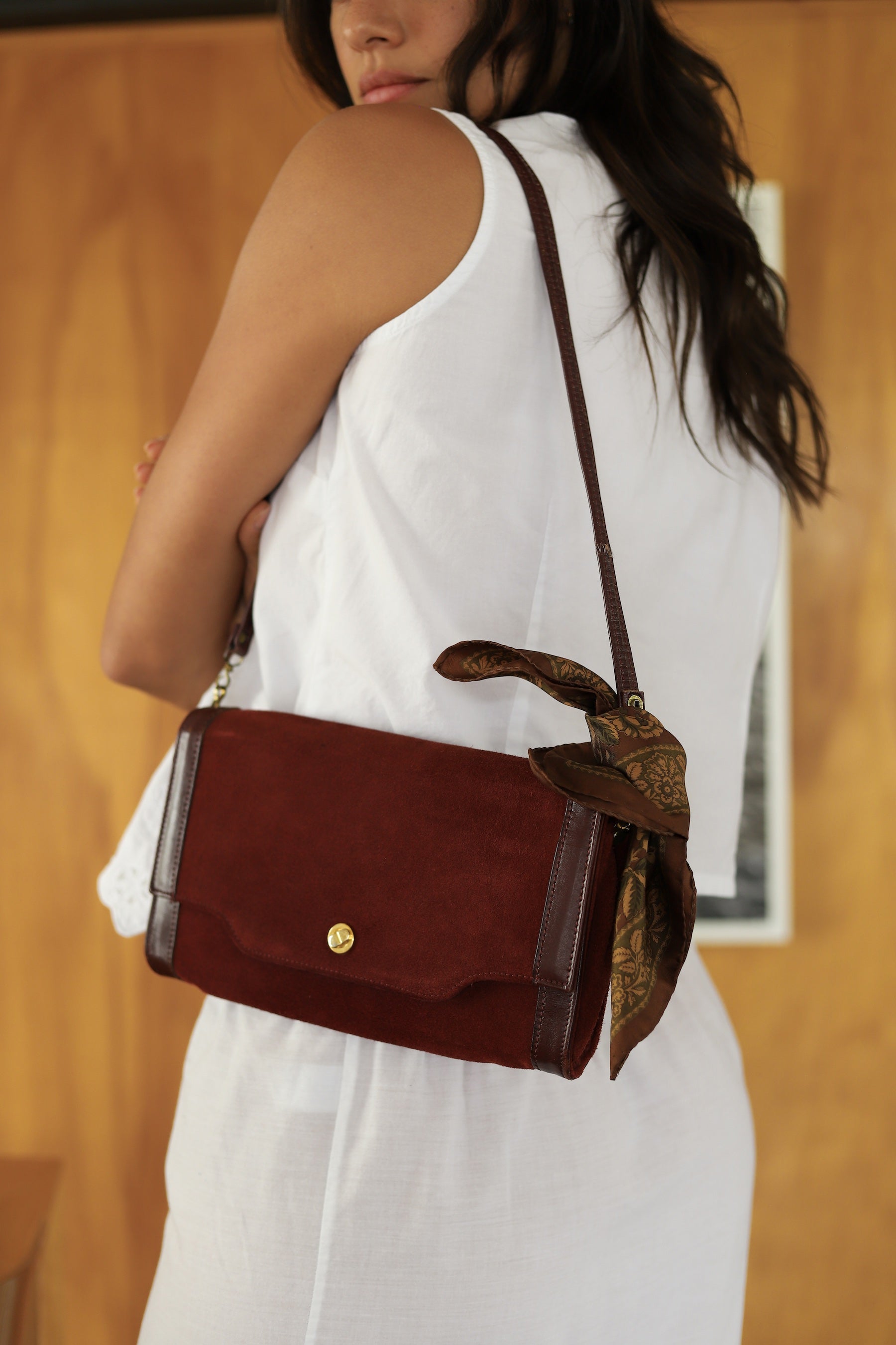 Burgundy Suede Bag