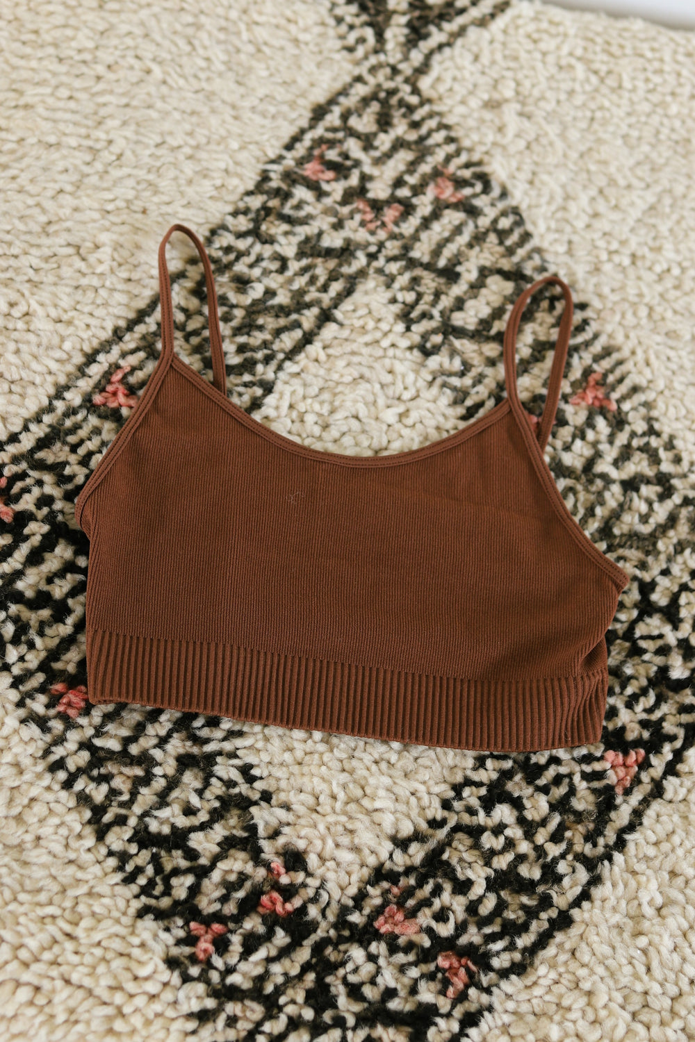 Sepia Scoop Seamless Crop Tank