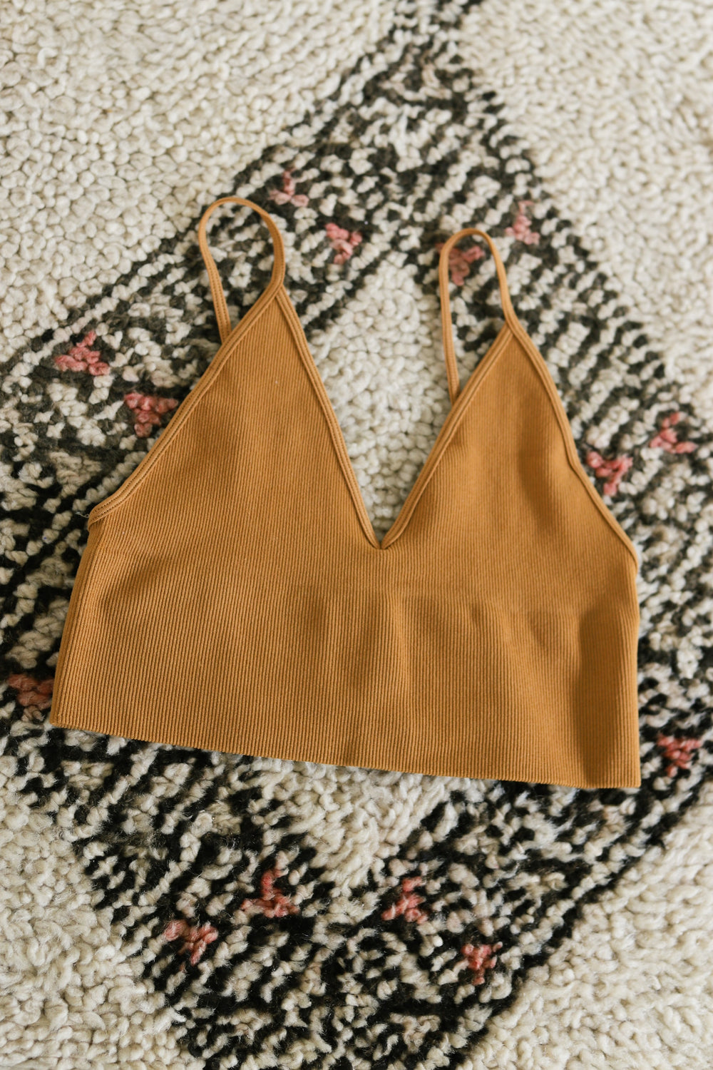 Butterscotch V Seamless Crop Tank