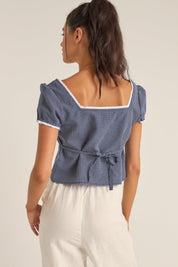 Navy Sadie Top