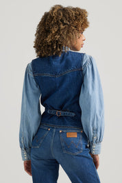 Jennifer Slim Denim Vest