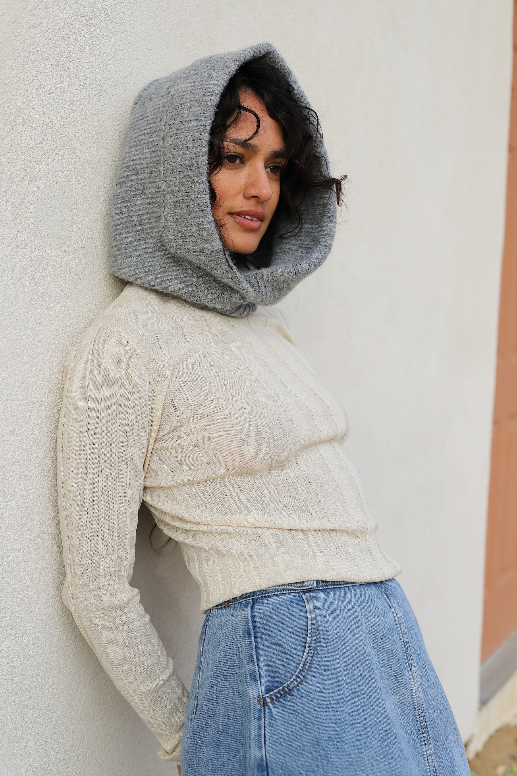 Grey Super Slouch Balaclava