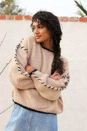 Mocha Whipstitch Sweater