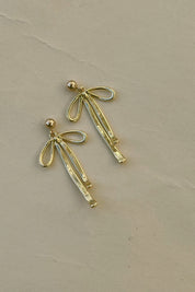 Gold Ribbon Earrings