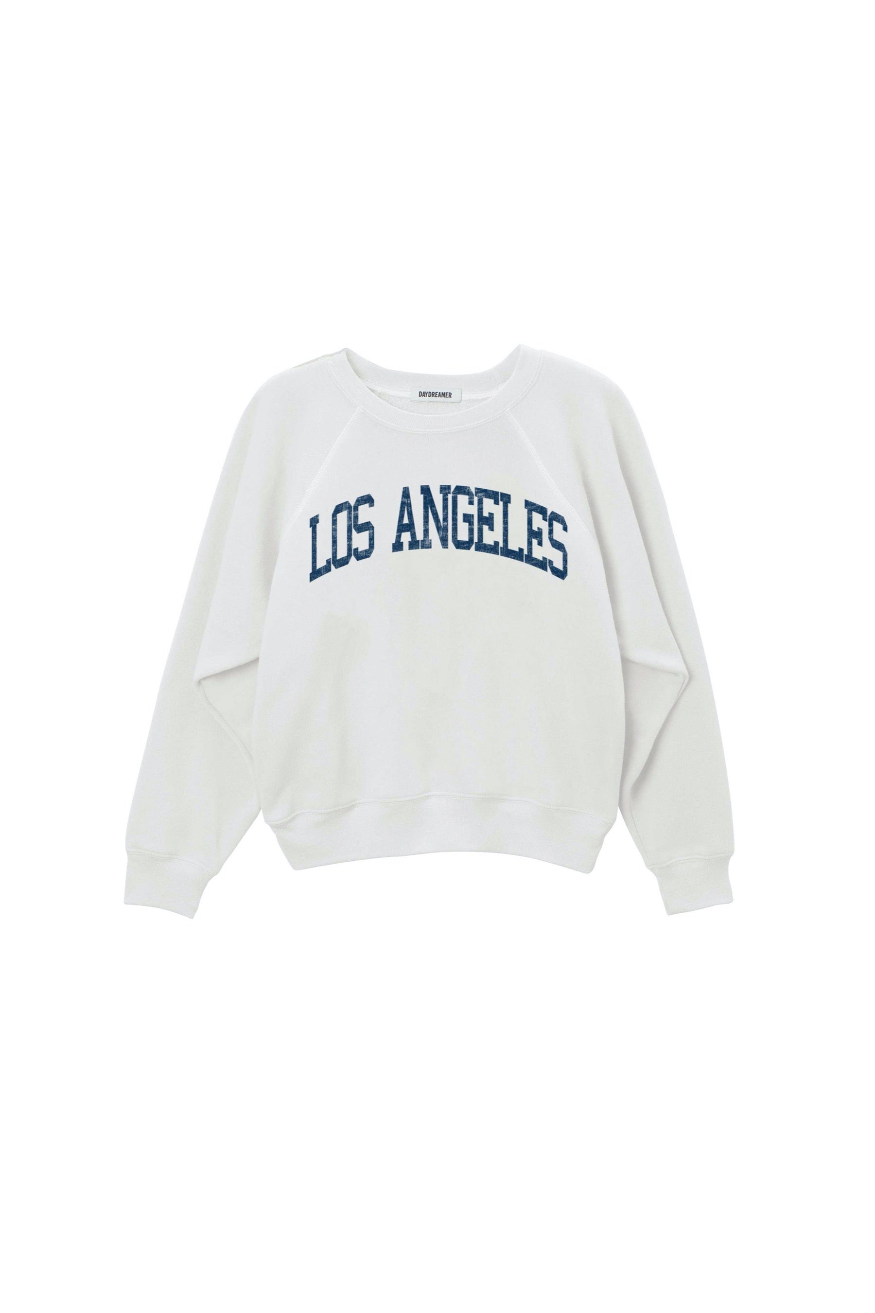 Vintage White Los Angeles Raglan Crew