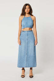 Vintage Blue Charlie Maxi Skirt