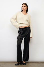 Black Silky Della Pant