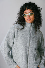 Heather Grey Louie Sweater Jacket