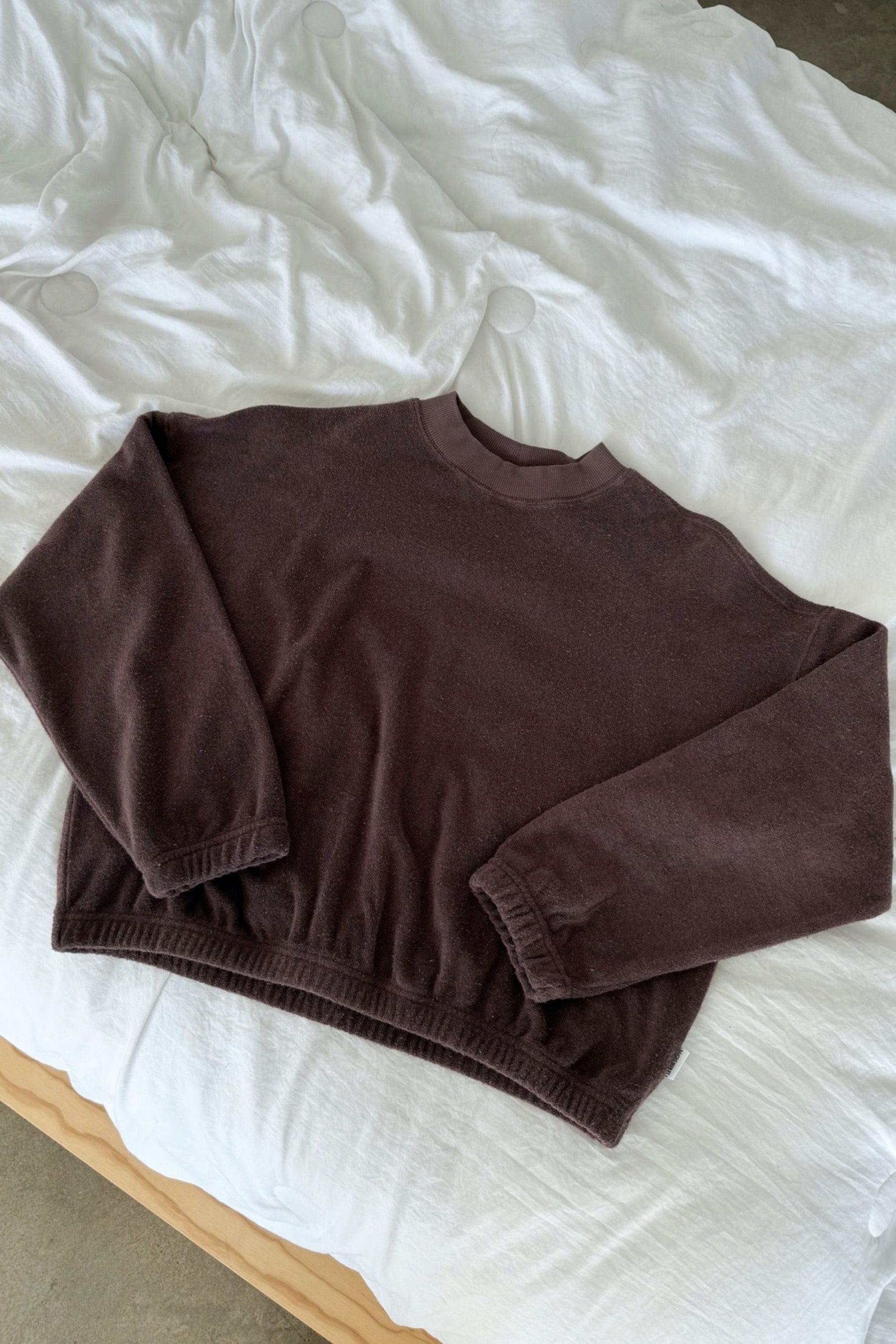 Chocolate Terry Daisy Pullover