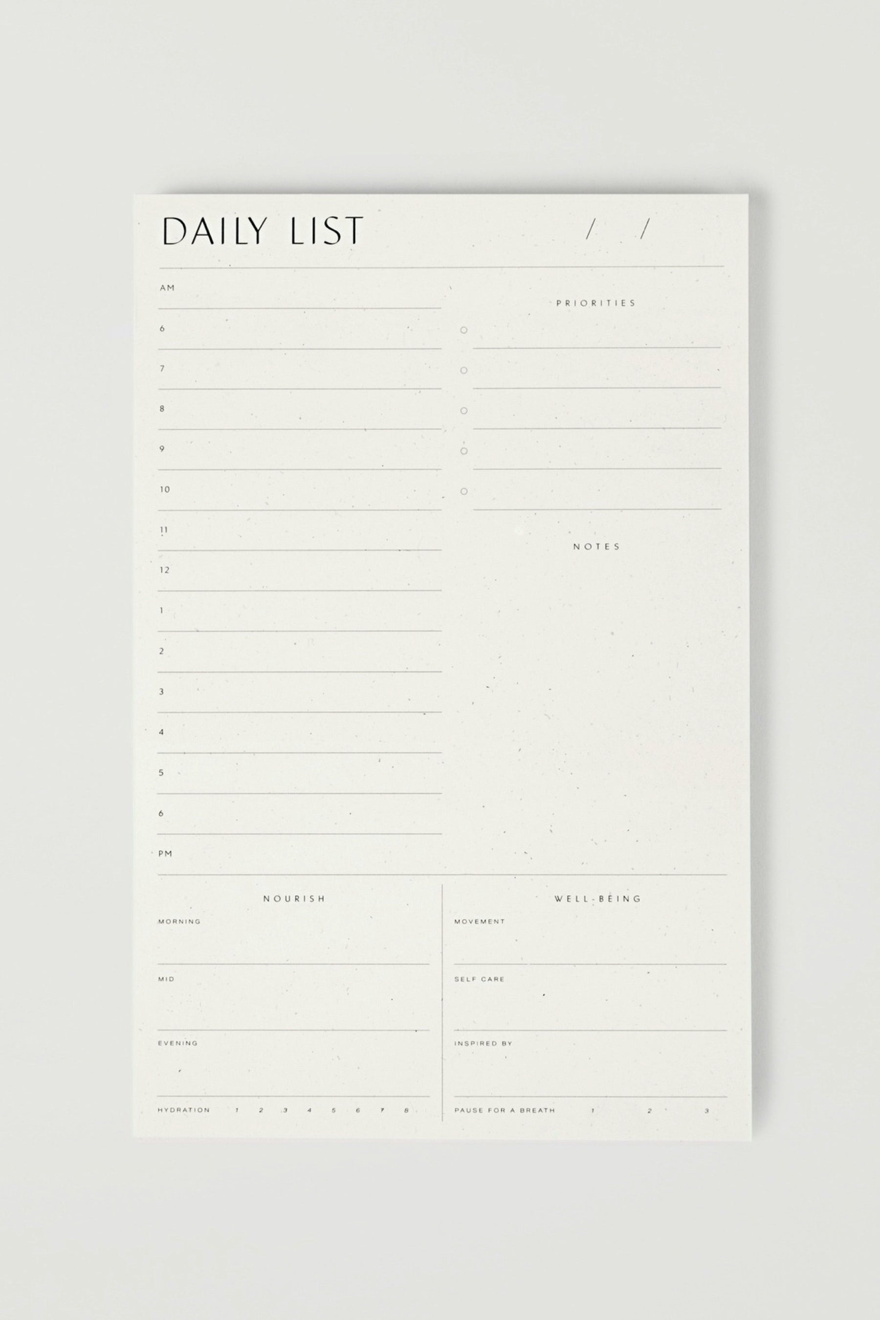 Daily List Pad