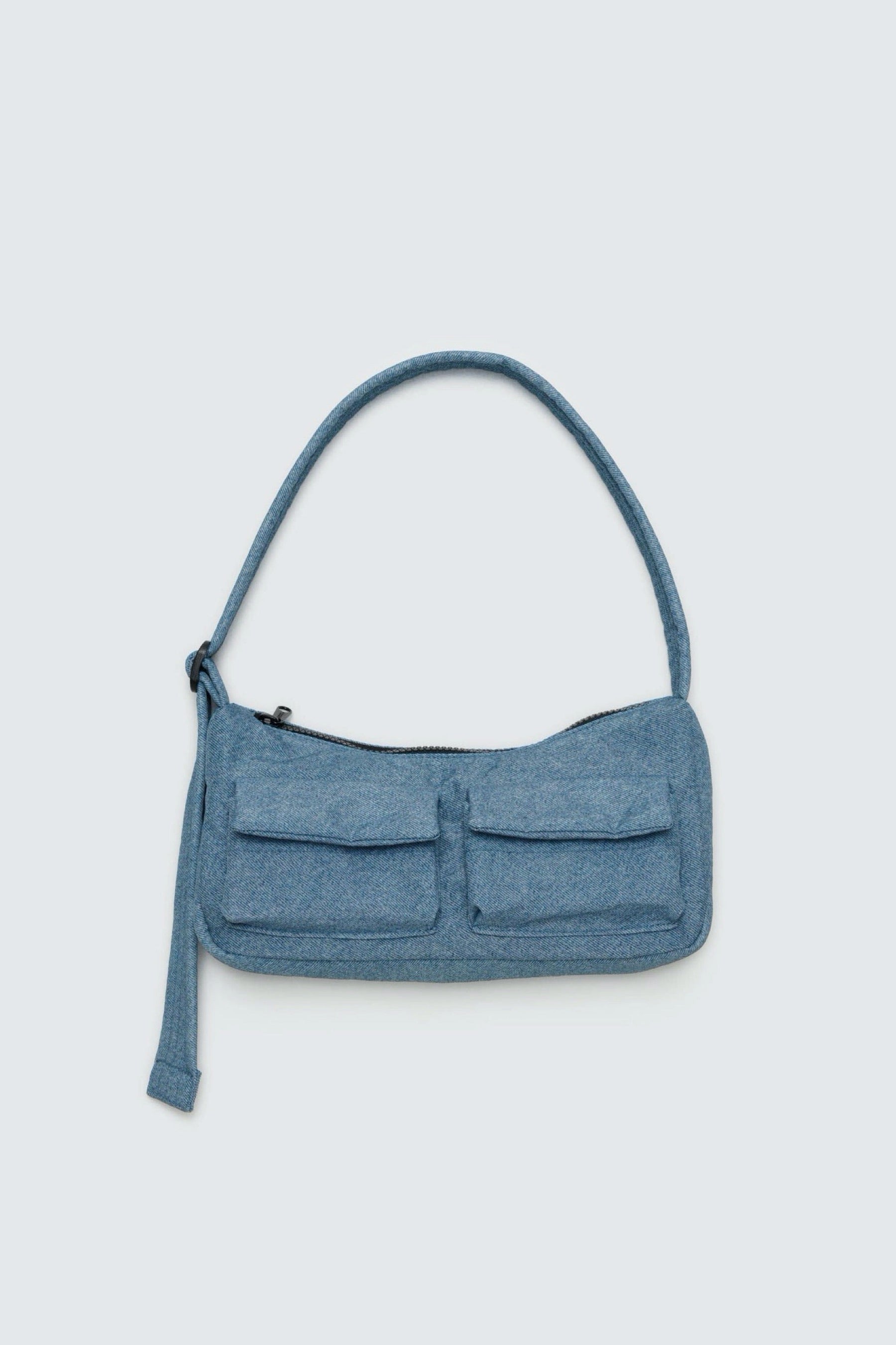 Digital Denim Cargo Shoulder Bag