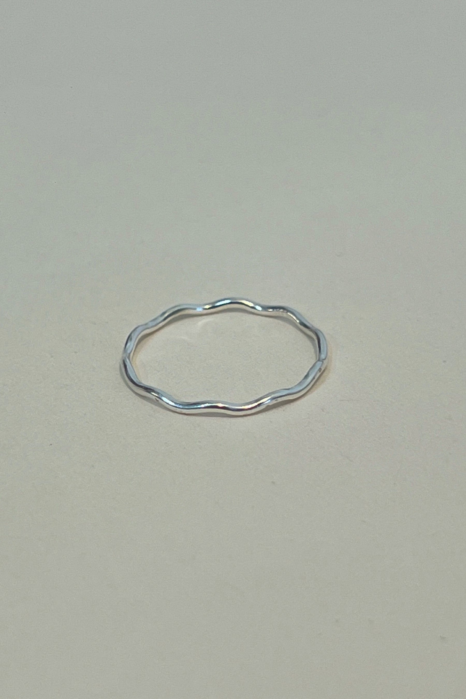 Silver Ripple Ring