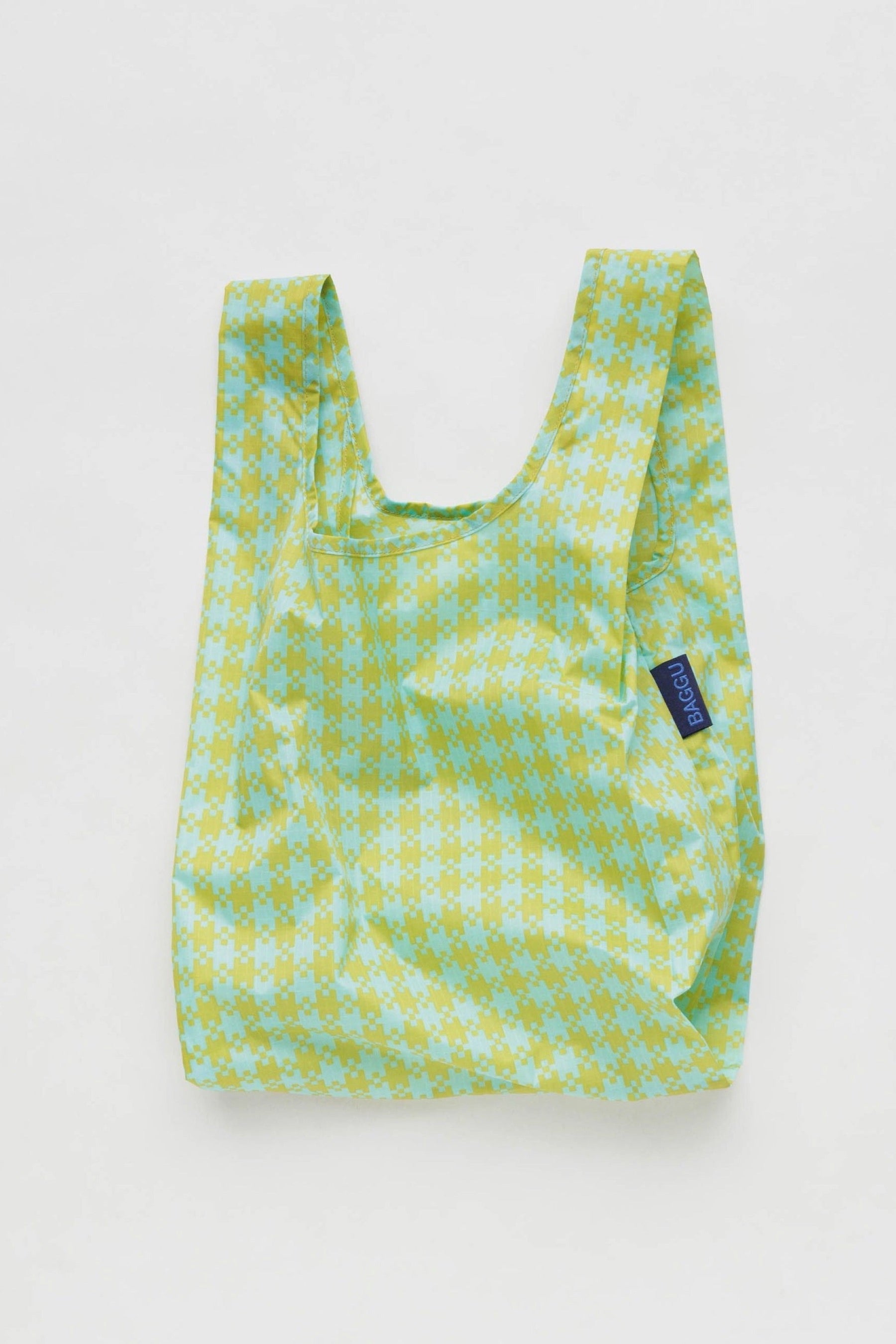 Baby Mint Pixel Gingham Baggu