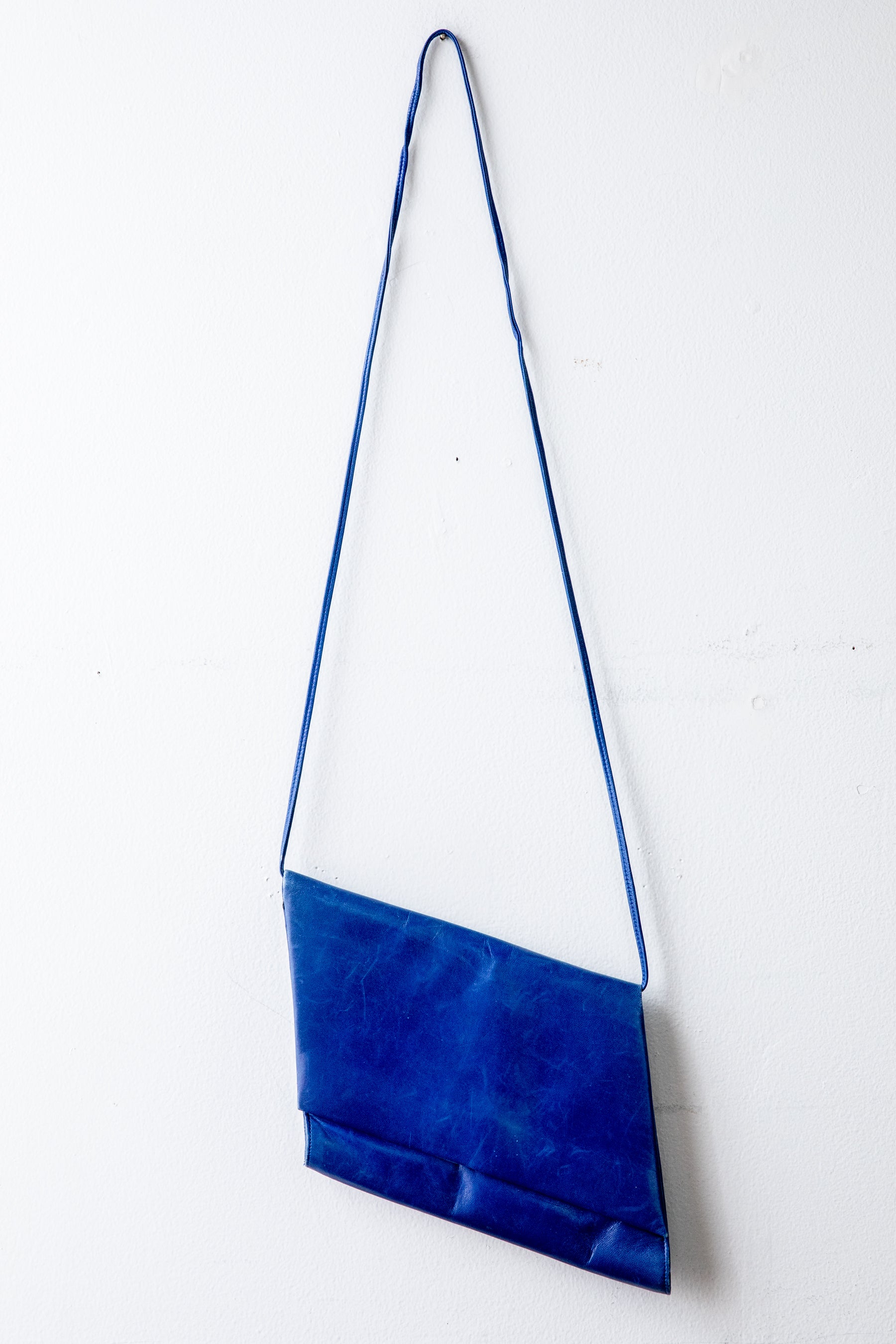 Cobalt Blue Leather Crossbody