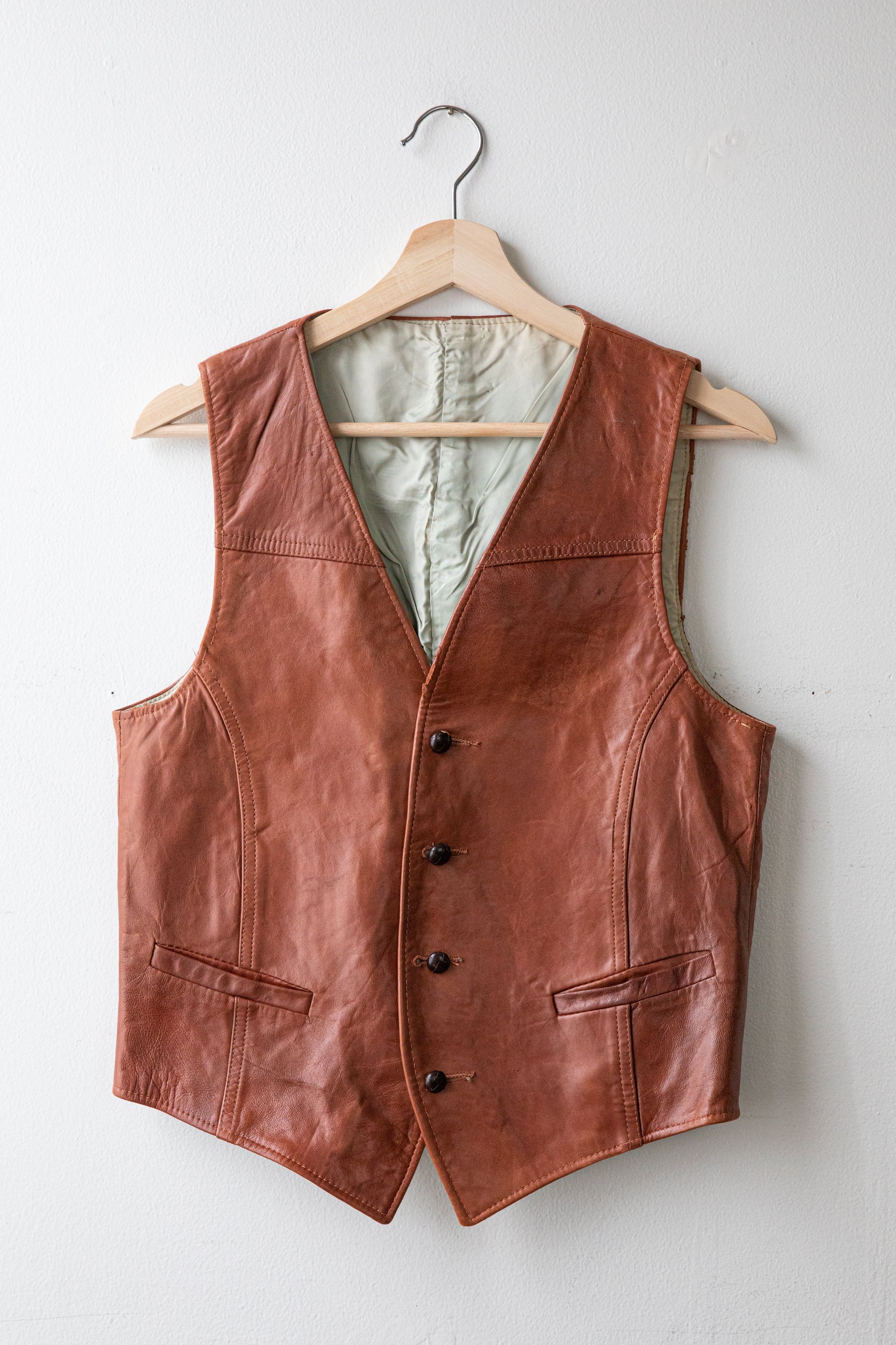 Cognac Leather Vest