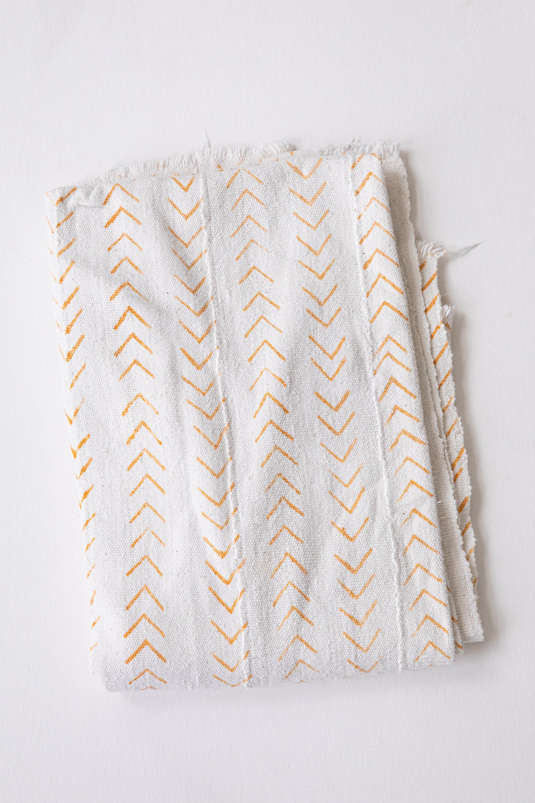 Yellow Chevron Mudcloth