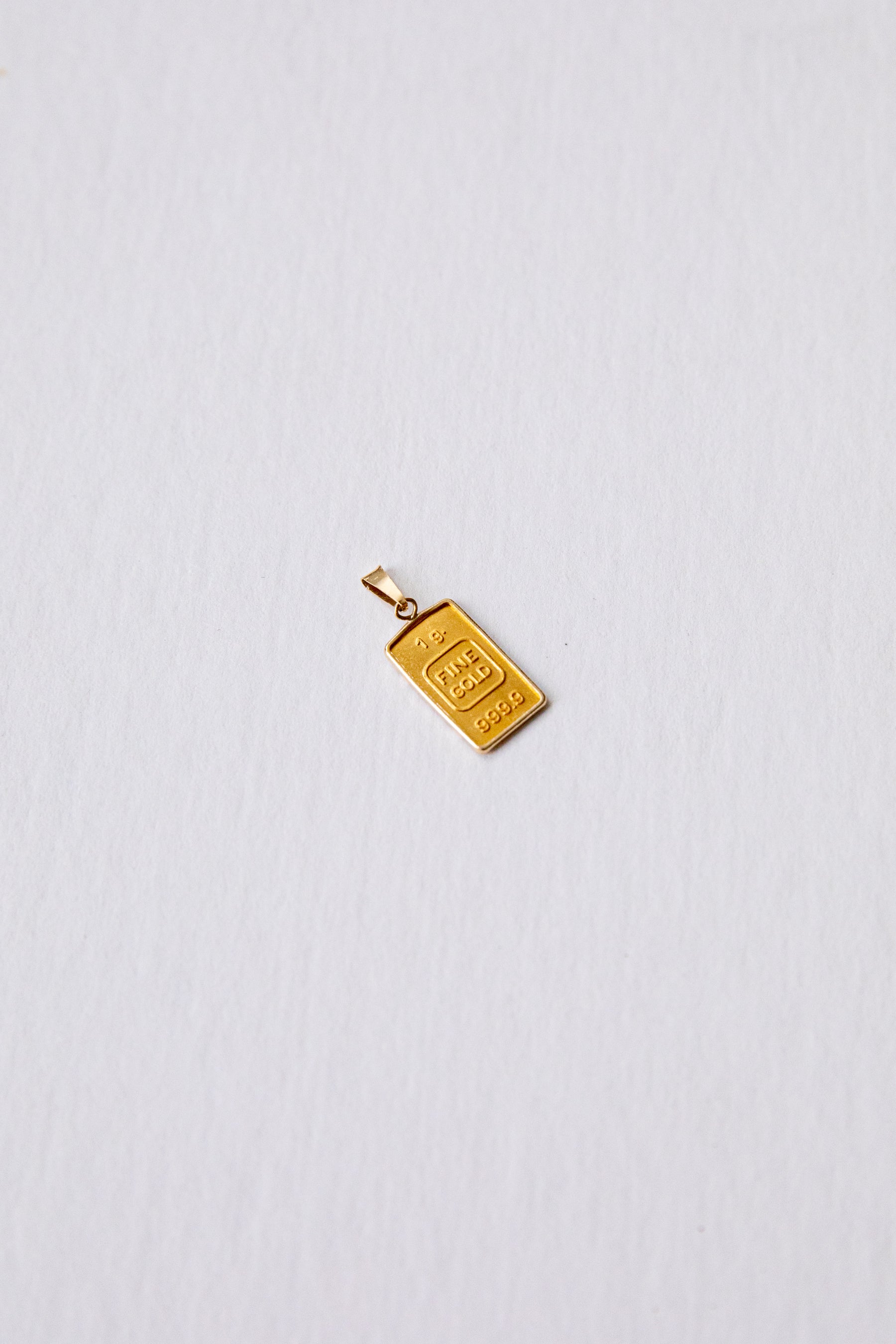 1 Gram Fine Gold Bar Charm