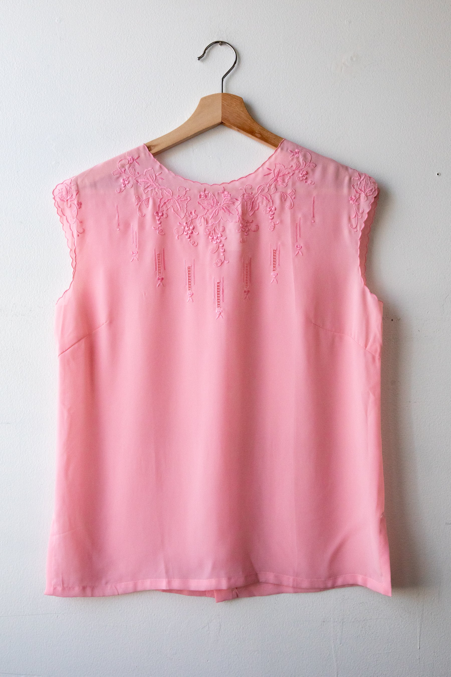 Pink Embroidered Tank