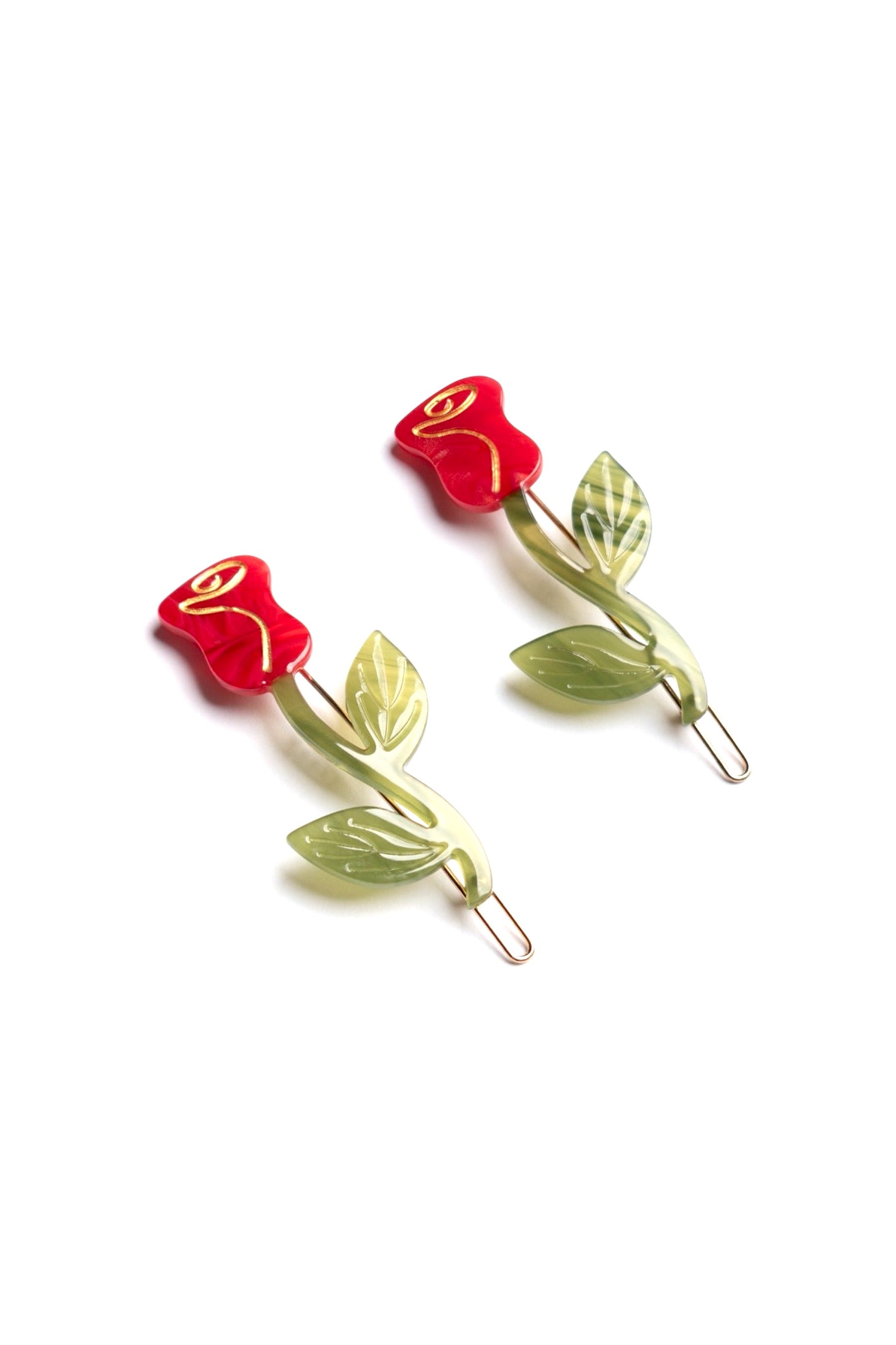 Rose Barrette Set